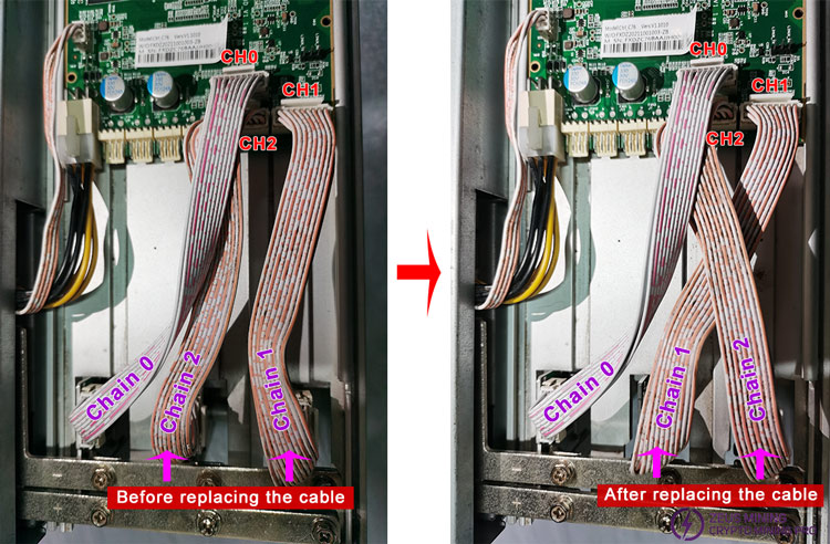 Antminer hash board cable replacement