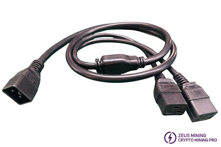 C20 to dual C19 power cord for ElphaPex DG1 DG1+