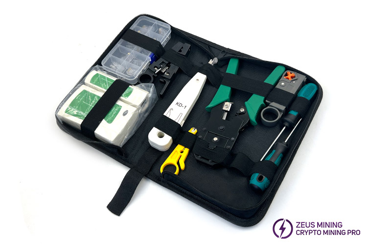 Network cable repair maintenance tool kit set