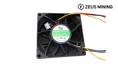 DA08025B12UG 12V 1A 80mm cooling fan | Zeus Mining
