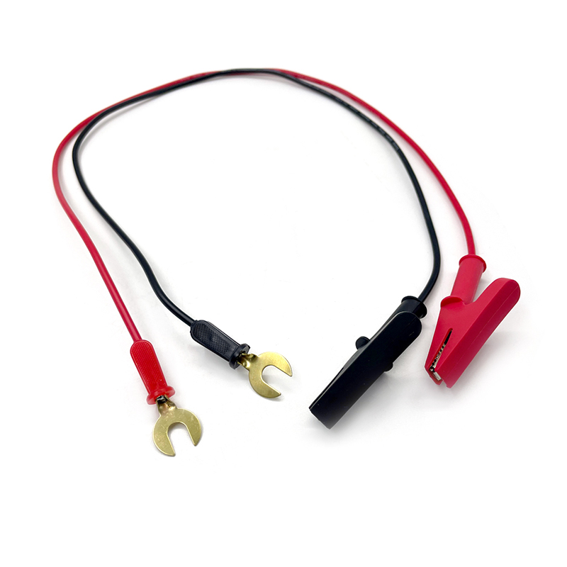 Alligator clip to U-type terminal cable