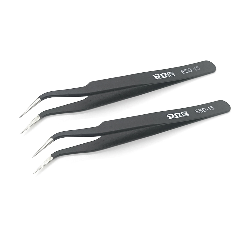 ESD-15 Curved Tip Tweezers