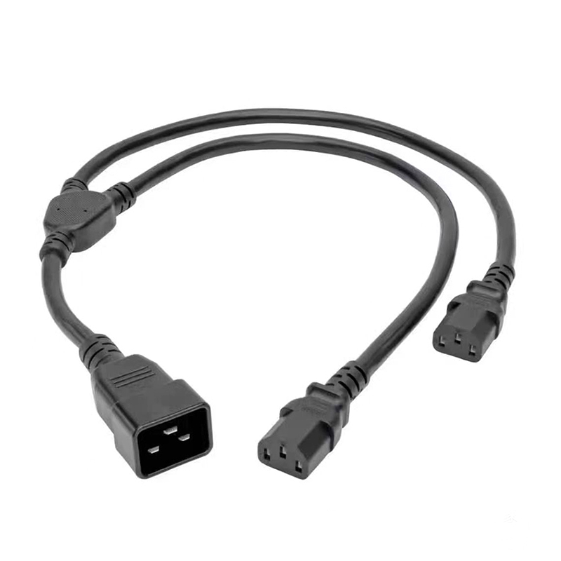 C20 to dual C13 splitter power cord